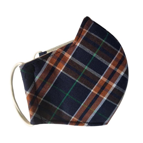 3 Pack of Cotton Plaid Men’s face masks - Picture 4 of 5